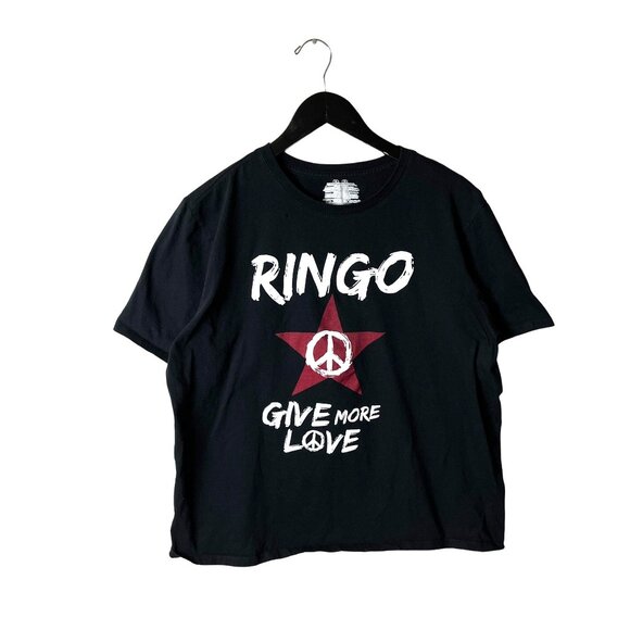 Ringo Starr Give More Love T Shirt Womens Black XL Extra Large Graphic Tee Logo - Picture 2 of 16
